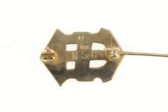 10K Yellow Gold Alpha Delta Kappa Seed Pearl Pillar Lapel Pin/Brooch