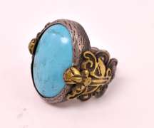 Immaculate 16.32CTS Turquoise Ring in Sterling Silver