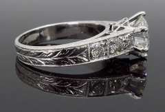 Elegant 1.90CTW Diamond Ring in 18k White Gold