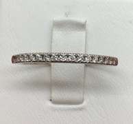 LADIES 14K WHITE GOLD AND DIAMOND BAND