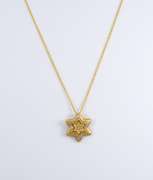 Tasteful Diamond Star of David Necklace in 14K YG