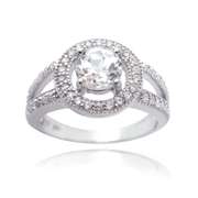 Created White Sapphire & CZ Ring