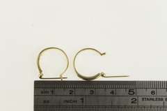 10K Yellow Gold Vintage Diamond Classic 15.5mm Hoop Earrings