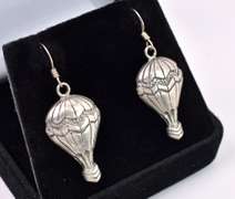 Hot Air Balloon Earrings In Sterling Silver