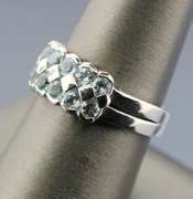 Sparkling Sky Blue Topaz size 8.5 ring
