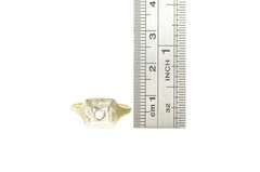 14K White Gold Engraved Art Deco Engagement 2.6mm Setting Ring