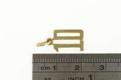 14K Yellow Gold # 10 Number Ten Lucky Cut Out Vintage Charm/Pendant