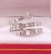 Stunning 18kt Solid White Gold & Diamond Band Ring