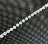 ELEGANT 11.75 CARATS ROUND BRILLIANT 14K WHITE GOLD TENNIS BRACELET| LAB GROWN DIAMONDS