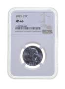 MS66 1953 Washington Quarter - Graded NGC