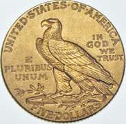 1911-D $5 Indian Head Gold Half Eagle