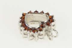 Sterling Silver Cubic Zirconia Garnet Heart Love Reversible Pendant