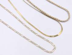Group Lot of 3 Vintage 925 Sterling Silver Necklaces