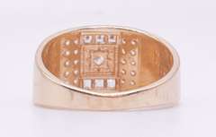 14kt Solid Yellow Gold Men's Ring
