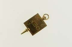 10K Yellow Gold Kappa Beta Phi Engraved Fraternity Greek Charm/Pendant