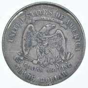 1876 Seated Liberty Trade Dollar Snuff Box