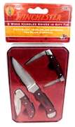 Winchester 3 Wood Handle Knives, Never Opened