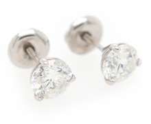 Shimmering 1.63ctw Round Diamond Solitaire Stud Earrings