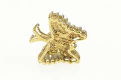 10K Yellow Gold Diamond Butterfly Cluster Classic Vintage Pendant