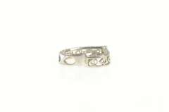 10K White Gold Classic Diamond Inset Loop Heart Love Pendant