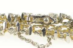 14K Yellow Gold 1.58 Ctw Diamond Classic Wavy Link Tennis Bracelet