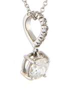 Attractive Diamond Solitaire Pendant on 18kt Chain