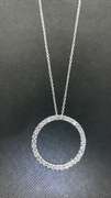 CIRCLE OF LIFE LAB GROWN DIAMOND PENDANT NECKLACE WITH 1.15 CARATS T.W. IN 14K WHITE GOLD