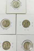5 Silver Mercury Dimes
