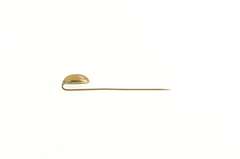 14K Yellow Gold Oval Agate Cabochon Classic Statement Stick Pin