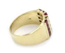 3.56ctw Ruby and Diamond Men's Ring in 14K