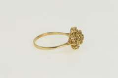 14K Yellow Gold 1.00 Ctw Classic Diamond Vintage Cluster Ring