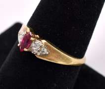 Precious Ruby Ring In Yellow Gold