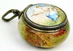 C. 1875 Austrian Sterling Enamel Vinaigrette