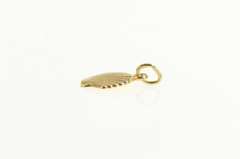 14K Yellow Gold Scallop Sea Shell Ocean Beach Motif Charm/Pendant