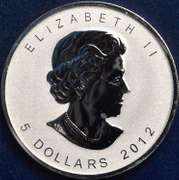 2012 Canadian Maple Leaf Reverse Proof Titanic Privy Mark BU 1 Ounce Silver