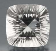 Gorgeous 17.42ct concave cut diamond white Quartz