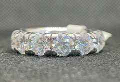 THICK 7.00 CARATS T.W. ROUND BRILLIANT CUT DIAMOND ETERNITY BAND IN 14K WHITE GOLD