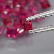 Premium 3.12ct 100 piece princess cut Ruby set