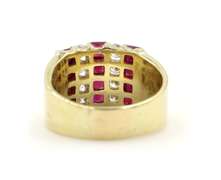 3.56ctw Ruby and Diamond Men's Ring in 14K