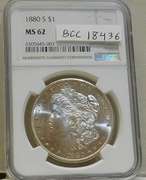 1880-S Morgan Dol NGC MS-62