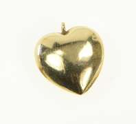 14K Yellow Gold Puffy Heart Love Symbol Classic Vintage Charm/Pendant