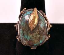 Tasteful 13.35CTS Turquiose Ring in Sterling Silver