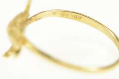 14K Yellow Gold Sea Turtle Tortoise Animal Statement Ring