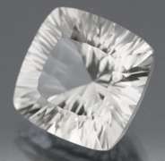 Concave Cushion cut 19.77ct diamond white Quartz