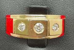 BRAND NEW 14K MEN'S GOLD AND DIAMOND RING / BAND