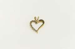 10K Yellow Gold Diamond Classic Heart Love Symbol Pendant