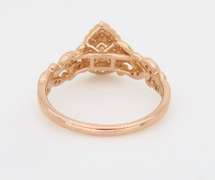 Petite 14k Rose Gold Diamond Floral Ring