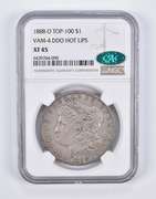 XF45 1888-O Morgan Silver Dollar VAM-4 DDO Hot Lips Top-100 CAC NGC