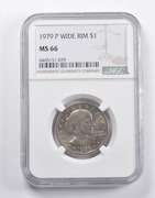 MS66 1979-P Susan B. Anthony Dollar Wide Rim NGC