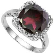 5.09 CT GARNET SILVER RING